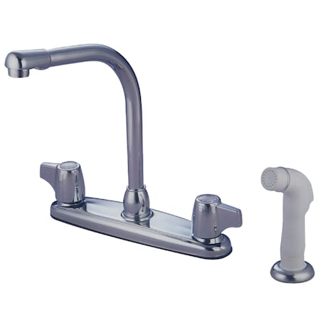 Kingston Brass KB742 8" Centerset Kitchen Faucet, Polished Chrome KB742